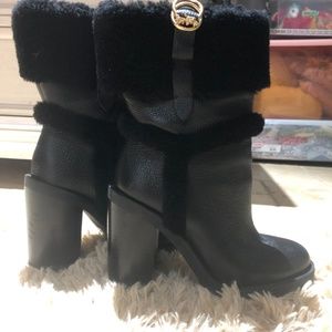 Coach Black Harley Shearling Boots 